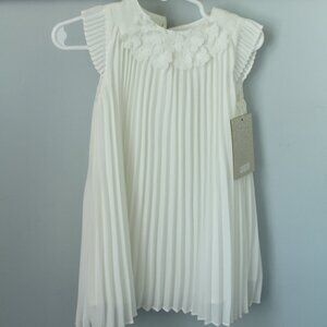 mamas & papas Size 9-12M Rippled Dress Off White